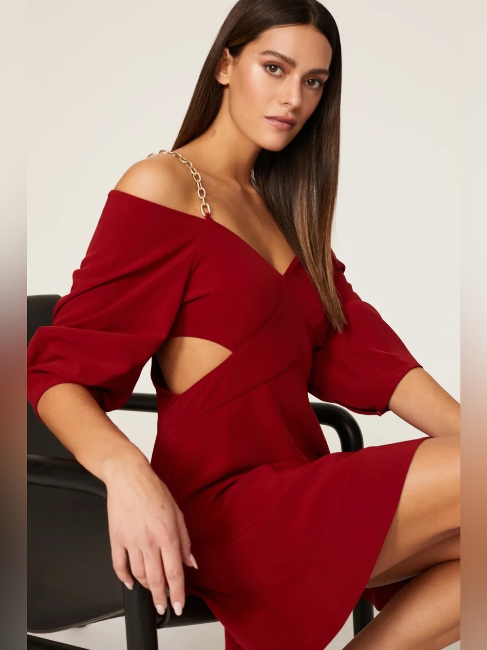 Jonathan Simkhai Lyla Chain Detail Dress Red Size 6